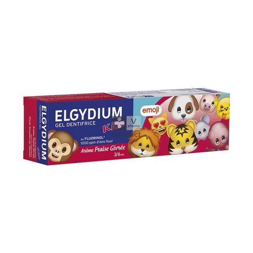 Elgydium Tandpasta Kids Emoji Frisse Aardb.50ml Nf