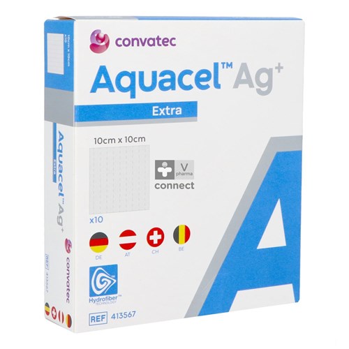 Aquacel Ag+ Extra Pans. 10X 10Cm Q.10