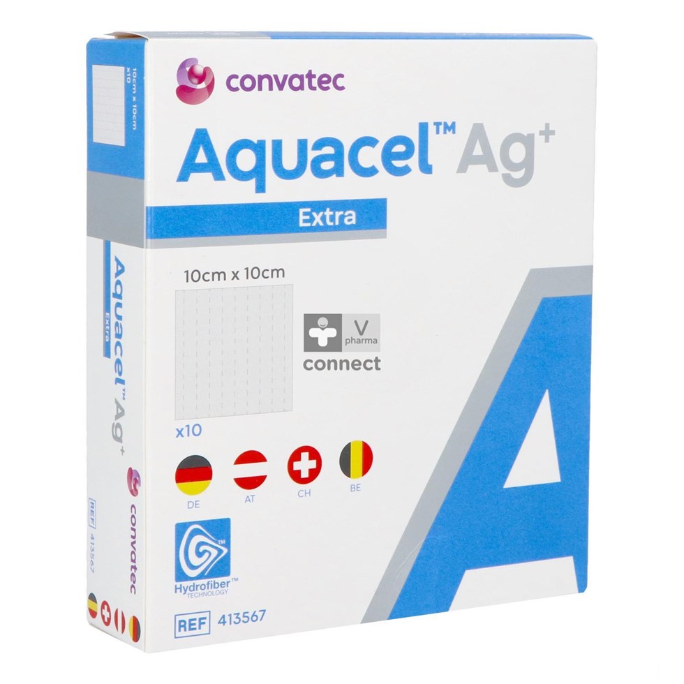 Aquacel Ag+ Extra 10 X 10cm 10 413567
