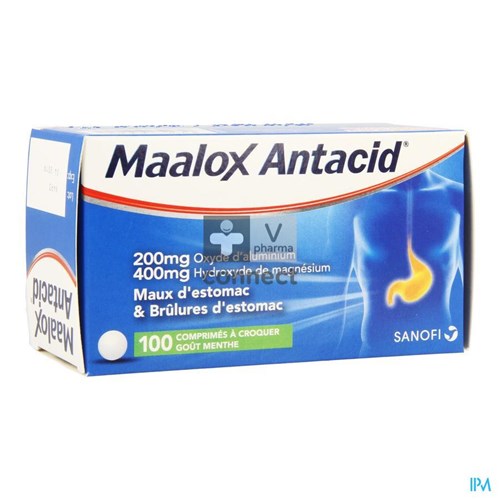 Maalox Antacid 100 tabletten Muntsmaak