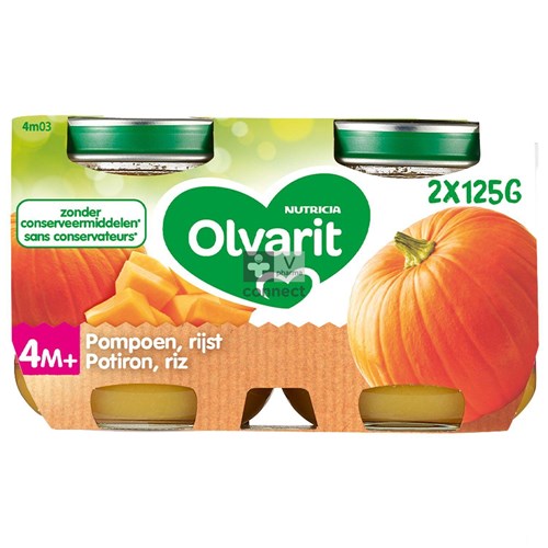 Olvarit Pompoen rijst 2 x 125g 