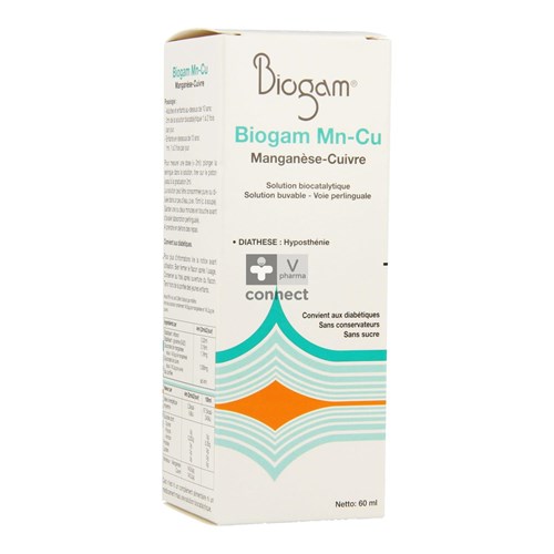 Biogam Mn Cu Gouttes 60 ml