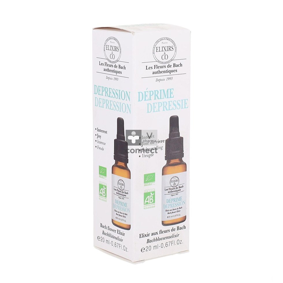 Elixirs&Co Complex Bach Déprime Gouttes 20 ml