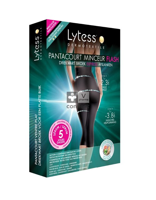 Lytess Pantacourt Platte Buik 5d Slank Zwart l/xl