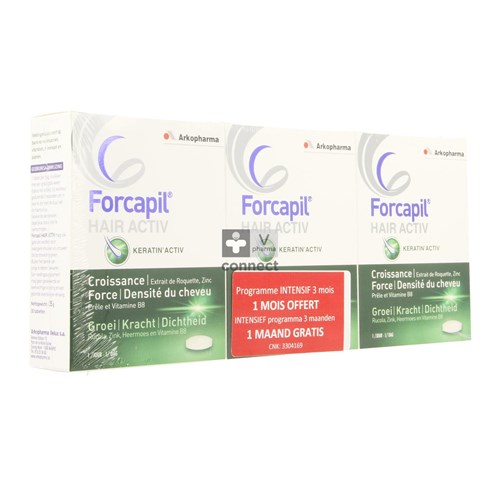 Forcapil Hair Activ 3 x 30 Comprimés Prix Promo