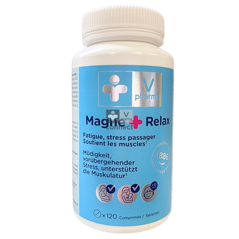 Vpharma Nutrition Magnesium Plus Relax 120 gélules