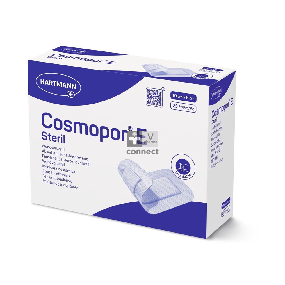 Cosmopor E Pansement Couvrant Adhesif 10 X 8 cm 25 Pieces