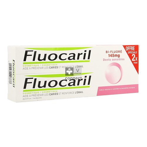 Fluocaril Bi-fluore 145 Gevoelige Tanden 2x75ml