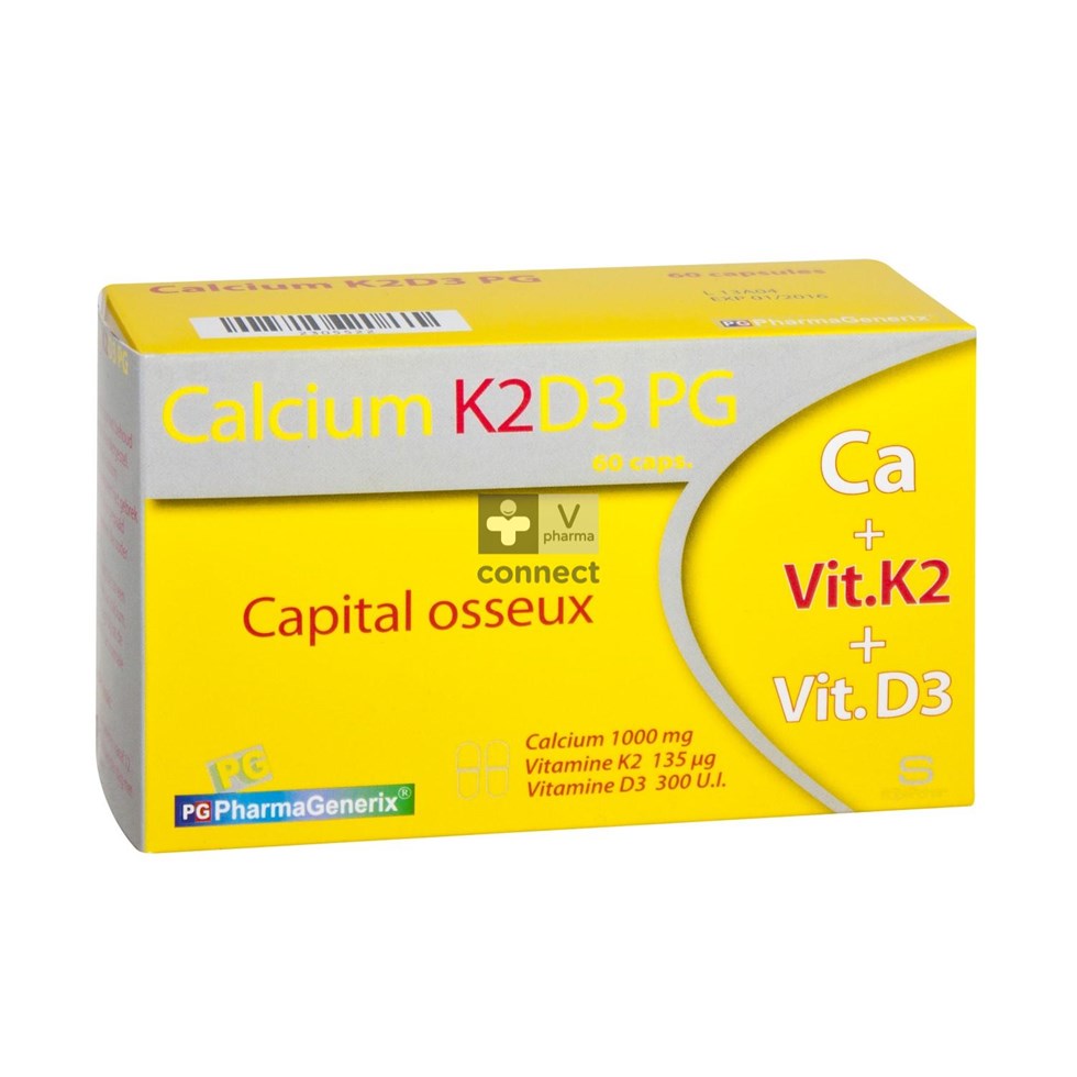 Calcium K2 D3 Pg Pharmagenerix Caps 60