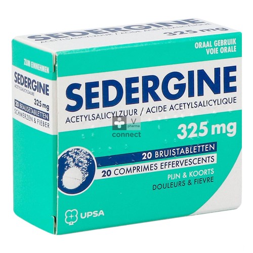 Sedergine 325 mg 20 bruistabletten