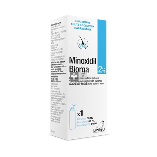 Minoxidil Biorga 2% Opl Cutaan Koffer Fl 1x60ml