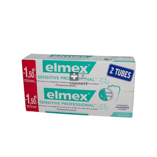 Elmex Sensitive Professional Dentifrice 2 x 75 ml Prix Promo