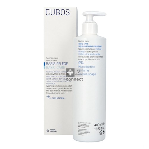 Eubos Zeep Vloeibaar Blauw N/parf 400ml