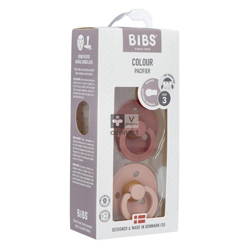 Bibs 3 Fopspeen Duo Woodchuck Blush