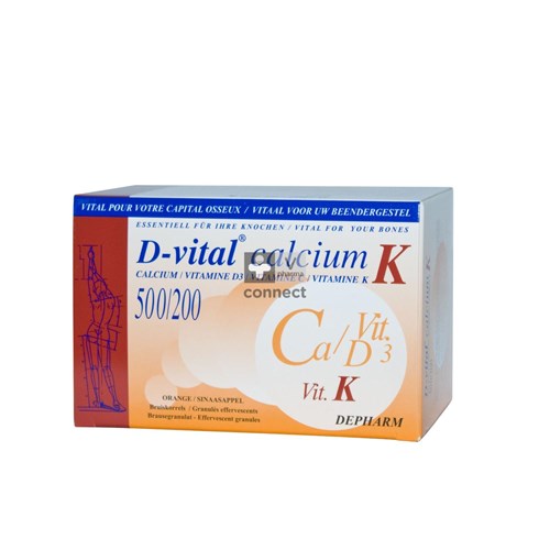D Vital Calcium K Sinaas Bruiskorrels Zakjes 40