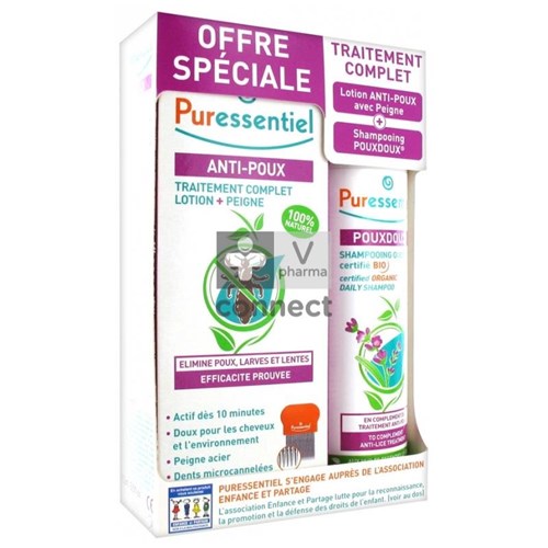 Puressentiel Anti-luis Lot. 100ml+kam+repel 75ml