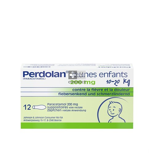 Perdolan 200 Mg 12 Suppositoires Enfants