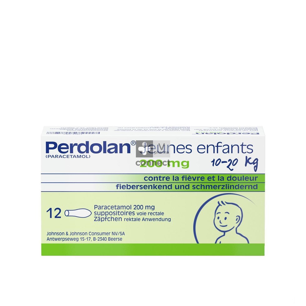 Perdolan 200 mg 12 zetpillen Kinderen