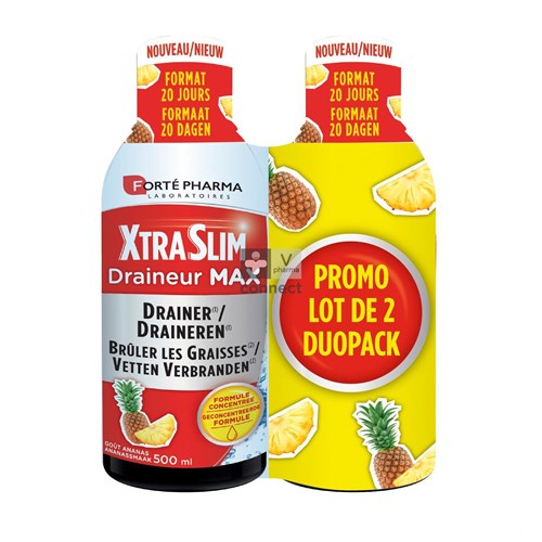 Xtraslim Draineur Max Duo 2x500ml