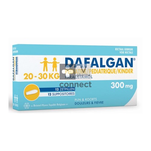 Dafalgan Pediatrie 300mg Suppo 12