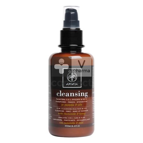 Apivita Lait Nettoyant 3 En 1 Visage Yeux 250 ml