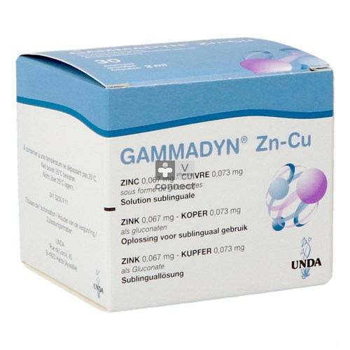 Gammadyn Amp 30 X 2ml Zn-cu Unda