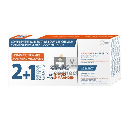 Ducray Anacaps Progressiv 3 x 30 Capsules