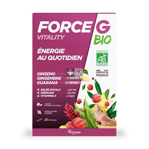 Nutrisante Force G Vitality Bio 20 Ampoules