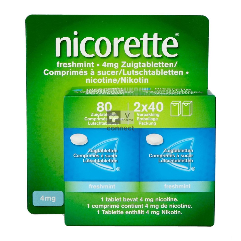 Nicorette Freshmint Comprimés A Sucer 80 X 4 mg