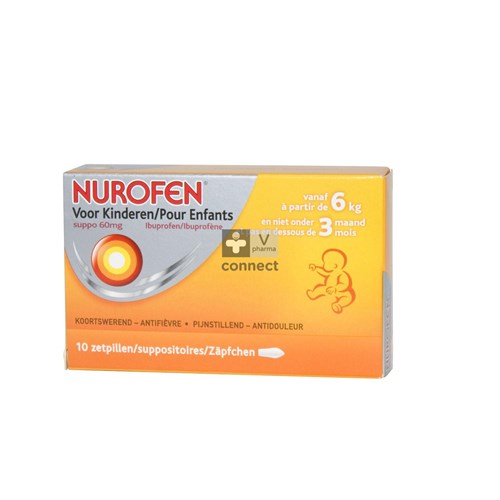 Nurofen voor Kinderen 60 mg 10 zetpillen