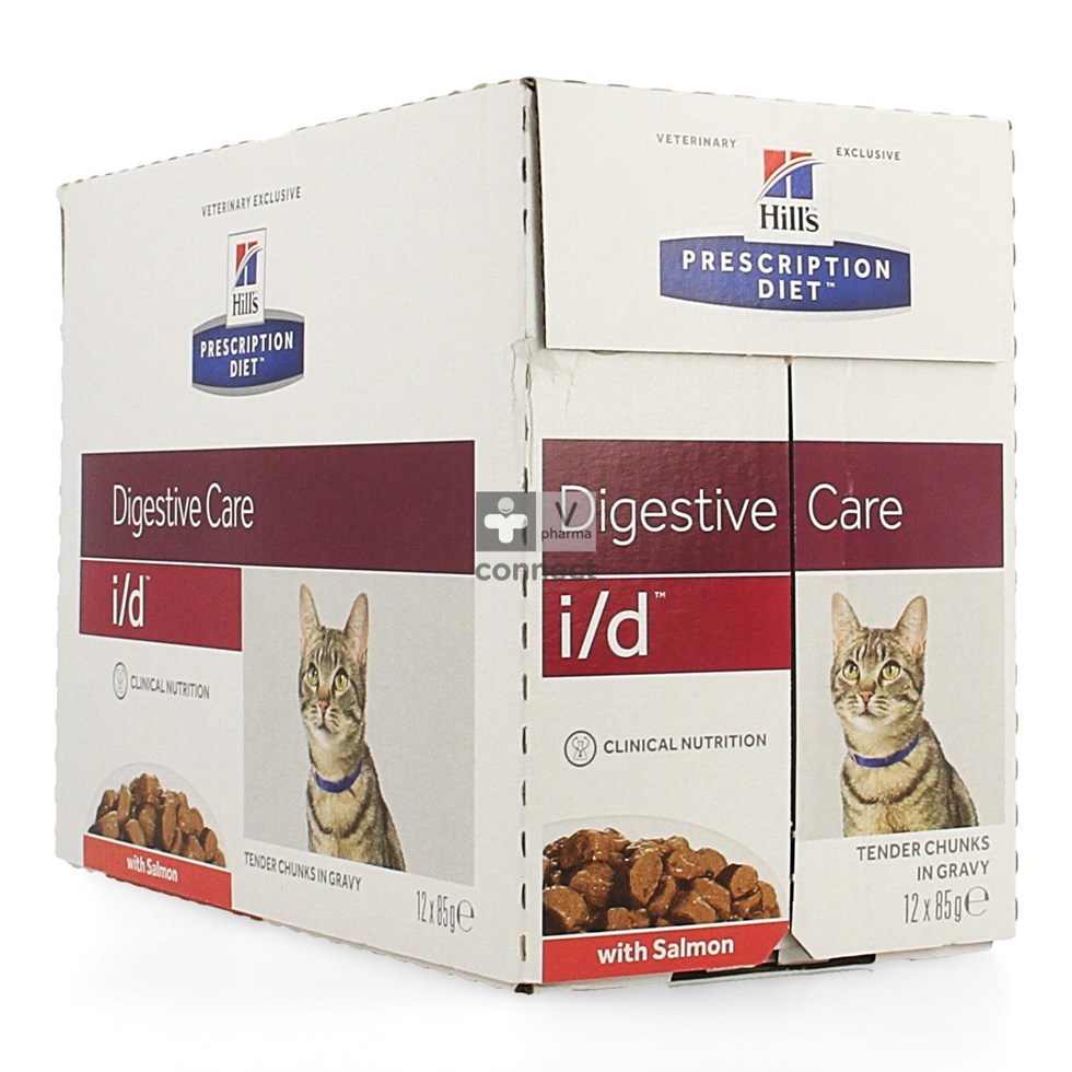 Hills Prescription Diet I/D Feline 12 Sachets Repas Saumon