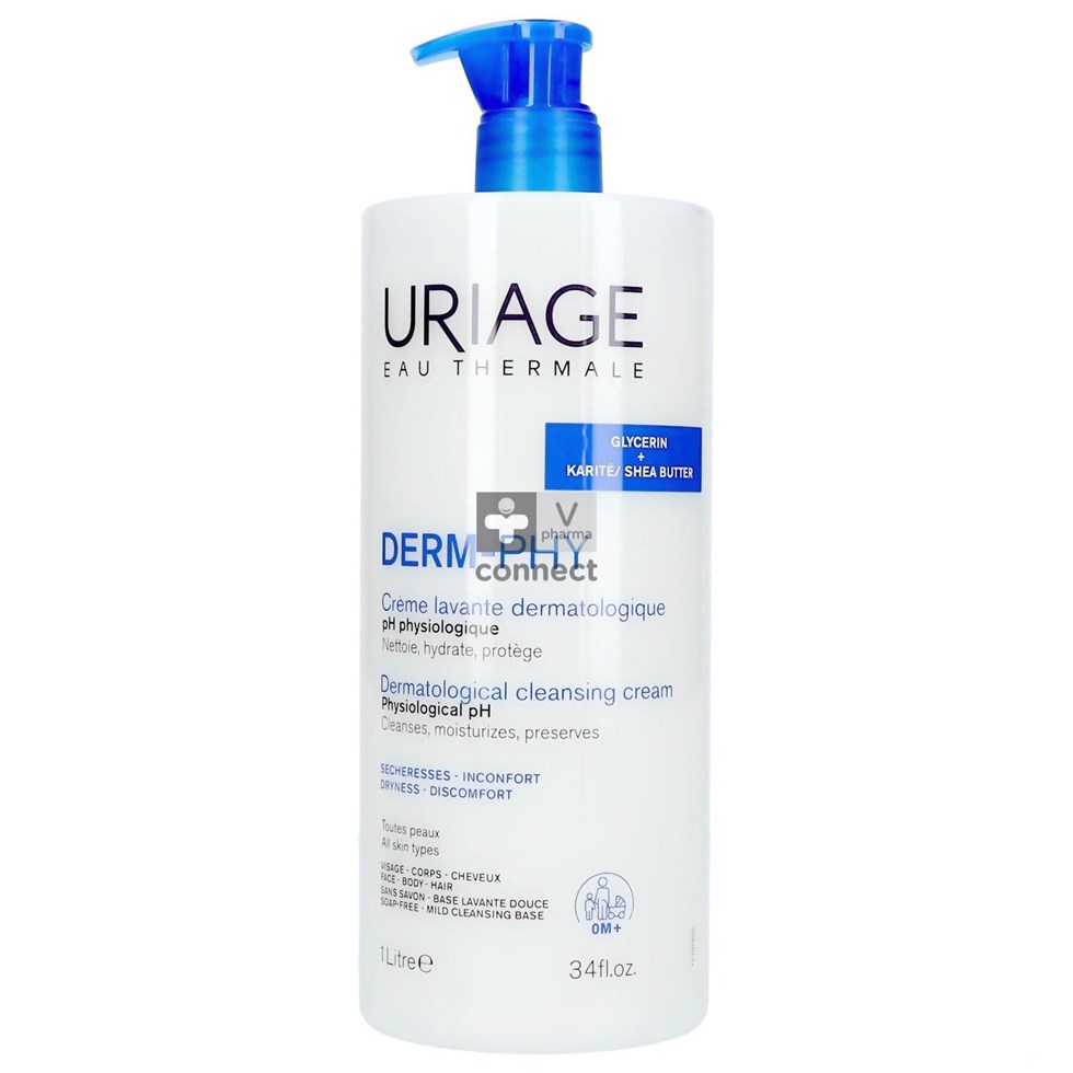 Uriage Dermo-Phy Creme Lavante Dermatologique 1L