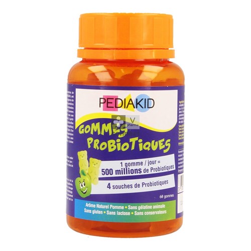 Pediakid Probiotiques 60 Gommes à Mâcher