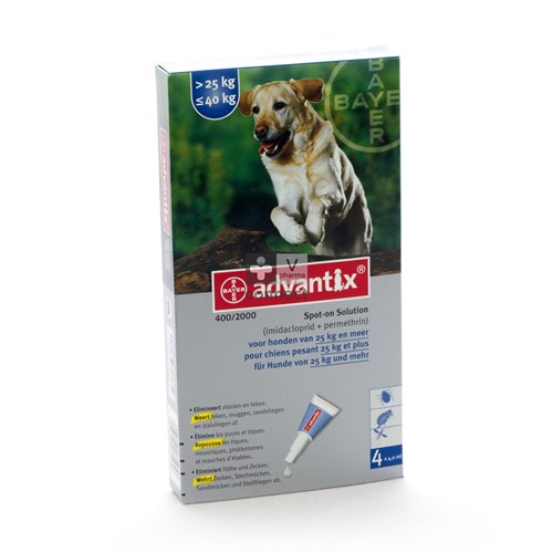 Advantix Dog 400/2000 Spot-On 4 Pipettes