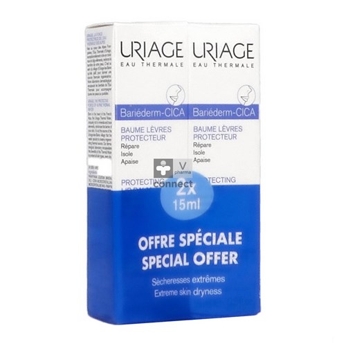 Uriage Bariederm Lippenbalsem Tube 2x15ml Promo