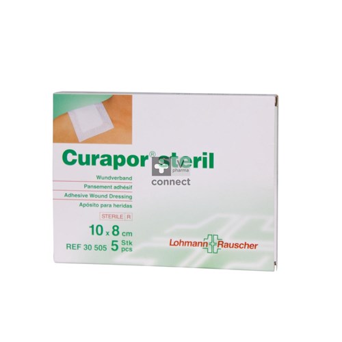Curapor Verb Adh Steriel 10cmx 8cm 5 30505