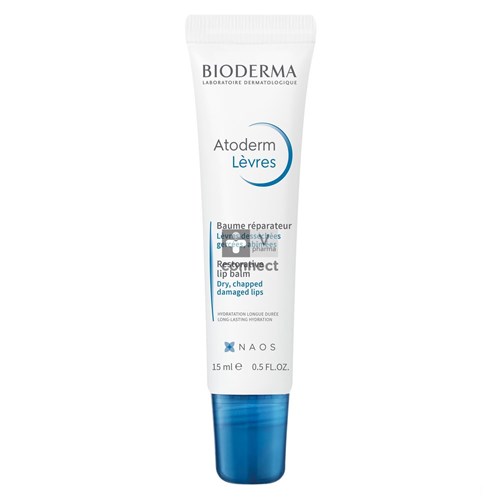 Bioderma Atoderm Lipbalsem Herstellend Tube 15ml