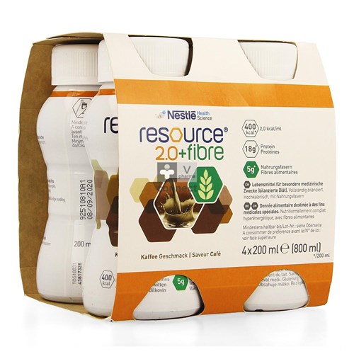 Resource 2.0 Fibre Koffie 4x200ml 12100790