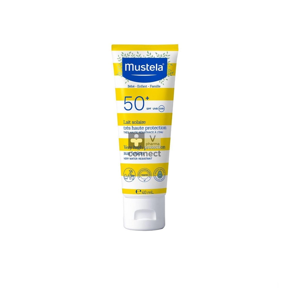 Mustela Lait Solaire Très Haute Protection SPF50+ 40 ml