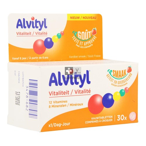 Alvityl Vitalité 30 Comprimés à Croquer