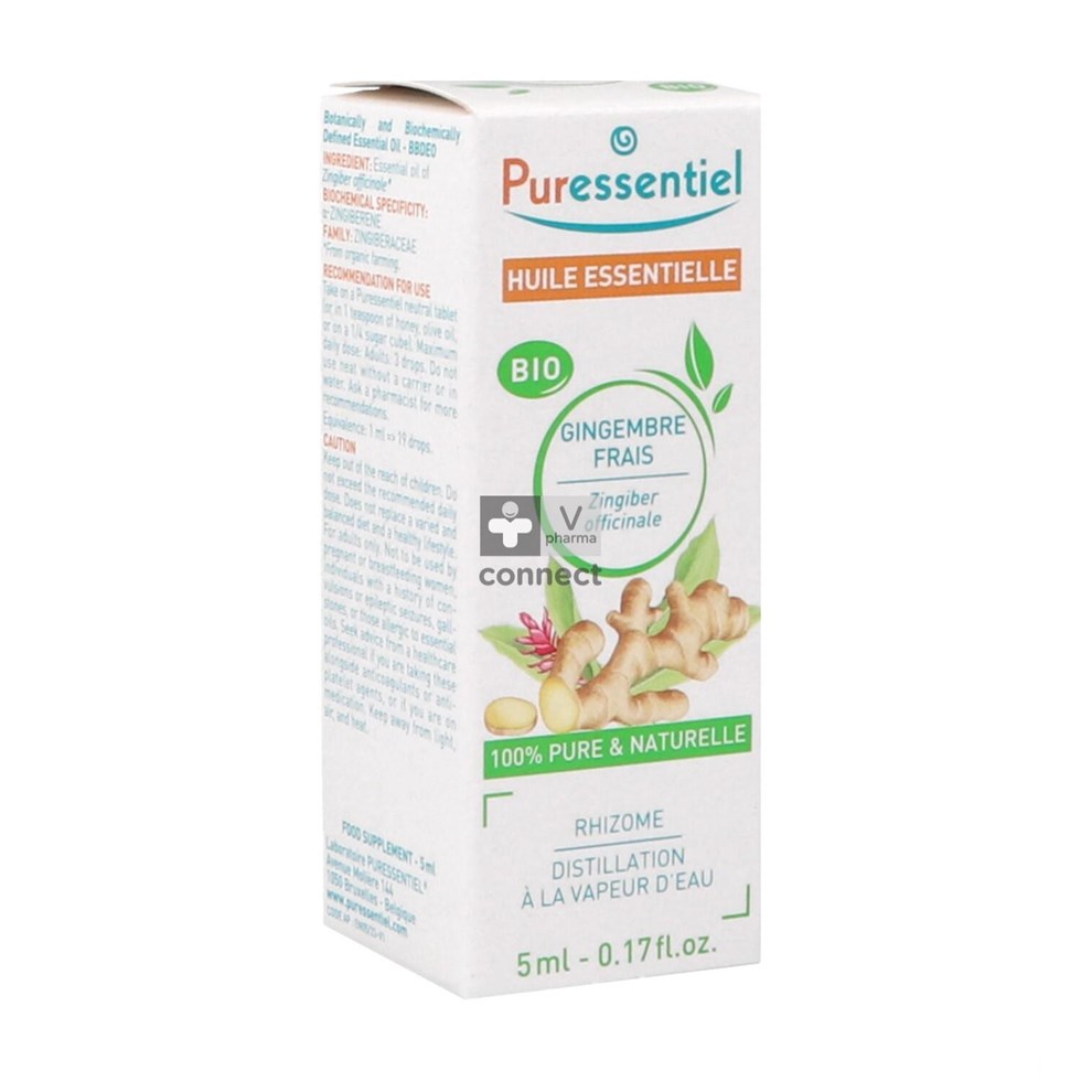 Puressentiel Gingembre Huile Essentielle  Bio  5 ml
