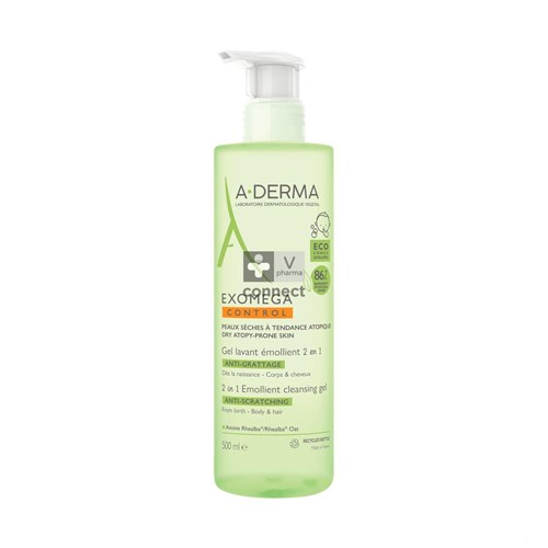 Aderma Exomega Control Gel Lavant 2 En 1  500 ml