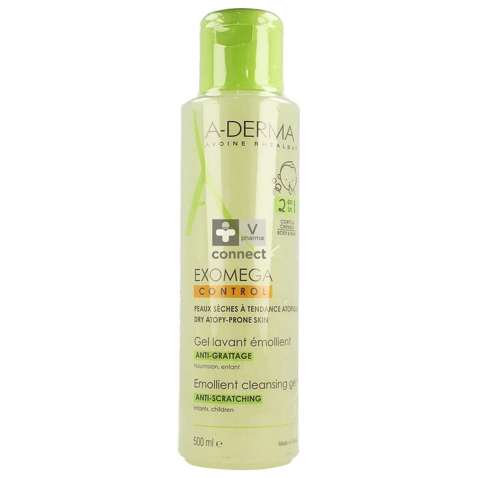 Aderma Exomega Control Reinigingsgel 2in1 500ml