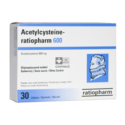 Acetylcysteine Ratiopharm 600 mg 30 Sachets