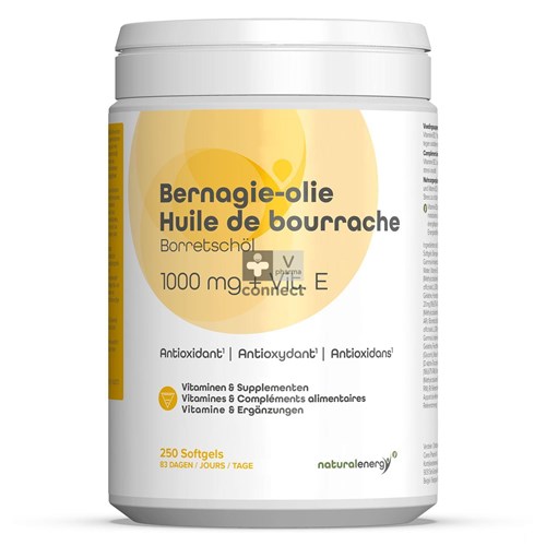 Natural Energy Huile de Bourrache 250 Capsules