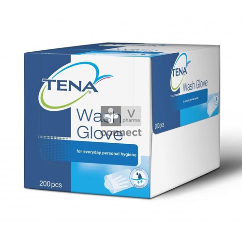 Tena Wash Glove Plastic 175 Gants de Toilette Jetables Plastifiés