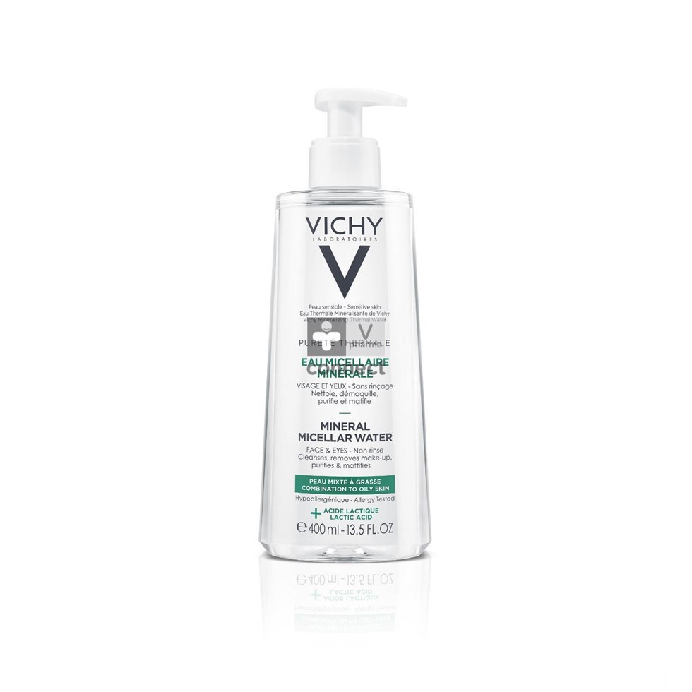 Vichy Pureté Thermale Lotion Micellaire Peaux Grasses 400 Ml