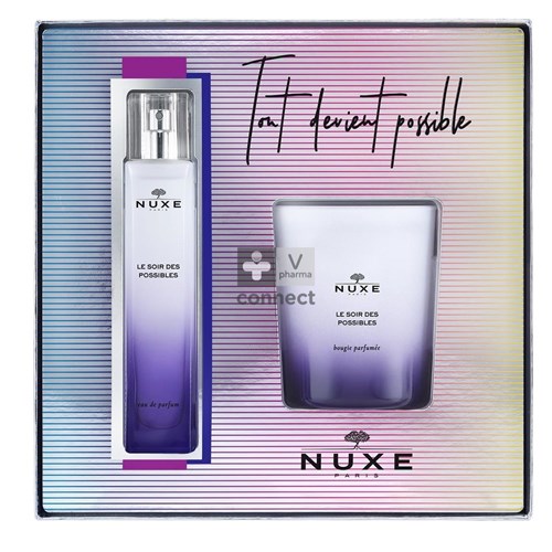 Nuxe Coffret Eau De Parfum Le Soir Des Possible 50 ml + Bougie 140 g