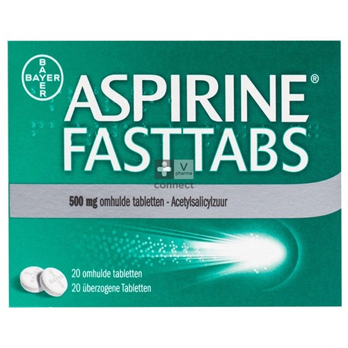 Aspirine Fasttabs 500 mg 20 tabletten