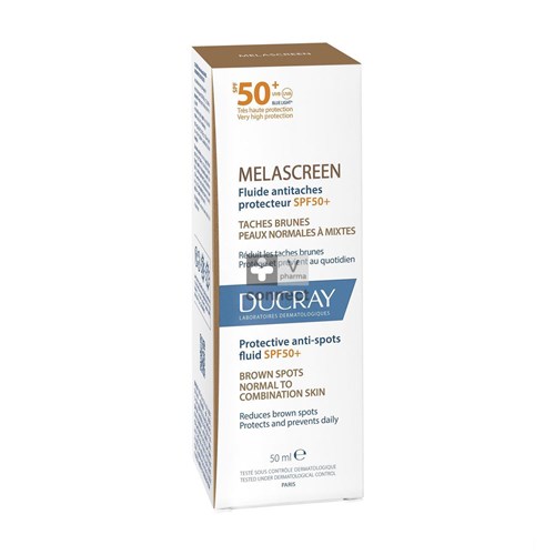 Ducray Melascreen Fluide Protecteur Anti-Tâches SPF50+ 50 ml crème solaire